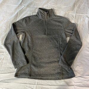 Land’s End Grey Fleece Quarter Zip Pullover, Size XS (2-4)